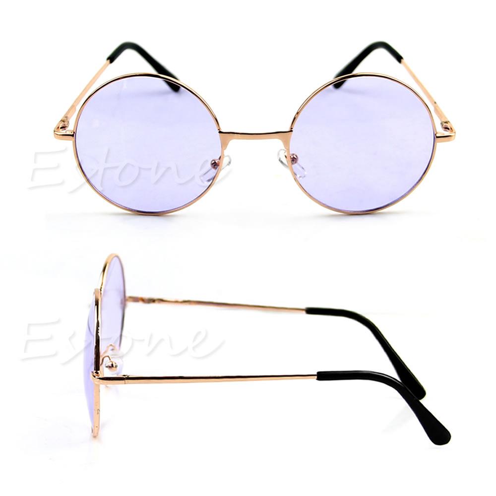 Naiset vintage värikkäät linssit aurinkolasit silmälasit muovikehykset lasit retro pyöreät lasit oculos de sol: 3