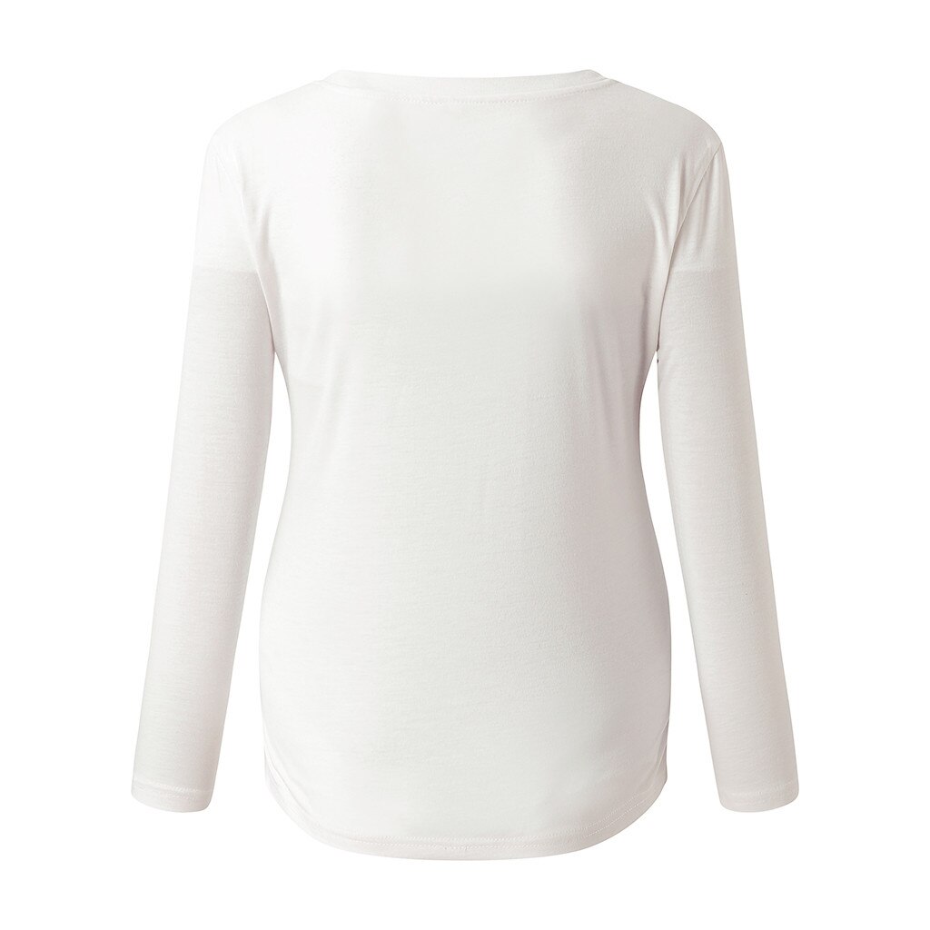 Notre de noël lettre imprimer t-shirts enceinte t-shirts femmes à manches longues Blouse pour maternité T-Shirt vêtements de noël grande taille