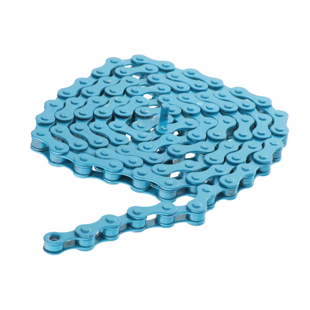 High Strength Steel Single Speed Bicycle Chain Anti-rust Bicycle Parts for MTB BMX Bike 1/2" x 1/8" 7 Colors: Blue