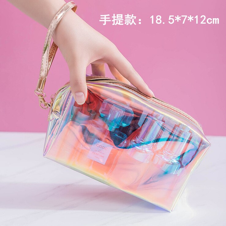 Transparent PVC sacs à cosmétiques femmes voyage lavage sacs organisateur sac de maquillage trousse de beauté Necessarie Feminina: 02