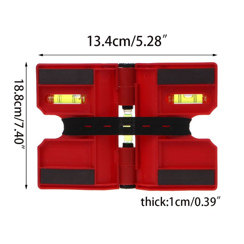 Angle Gauge Spirit Level Magnetic Inclinometer With Strap 270Degrees Adjustable Pipe Leveller