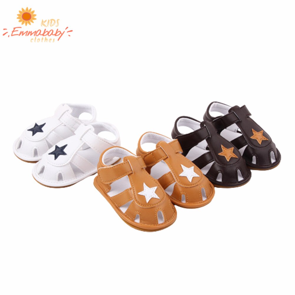 bébé fermé orteil chaussures sandales étoile modèle antidérapant infantile premier marcheur berceau chaussures Prewalkers sandales