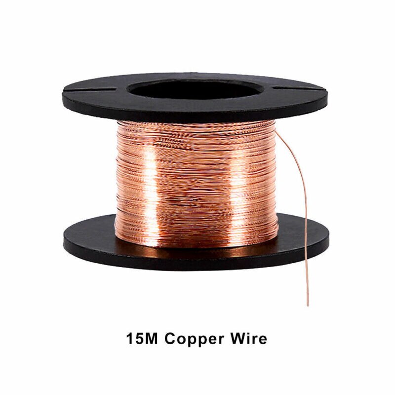 Alambre de cobre fino de 0,1mm de diámetro, cable de soldadura de reparación solenoide, rotor esmaltado, bricolaje, 5 uds.