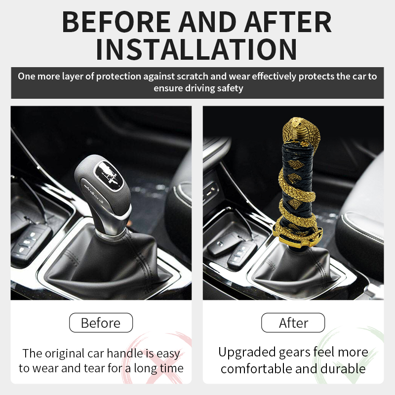 Pomo de cambio Cobra con personalidad, accesorios de decoración para coche, palanca de cambios Manual para coche