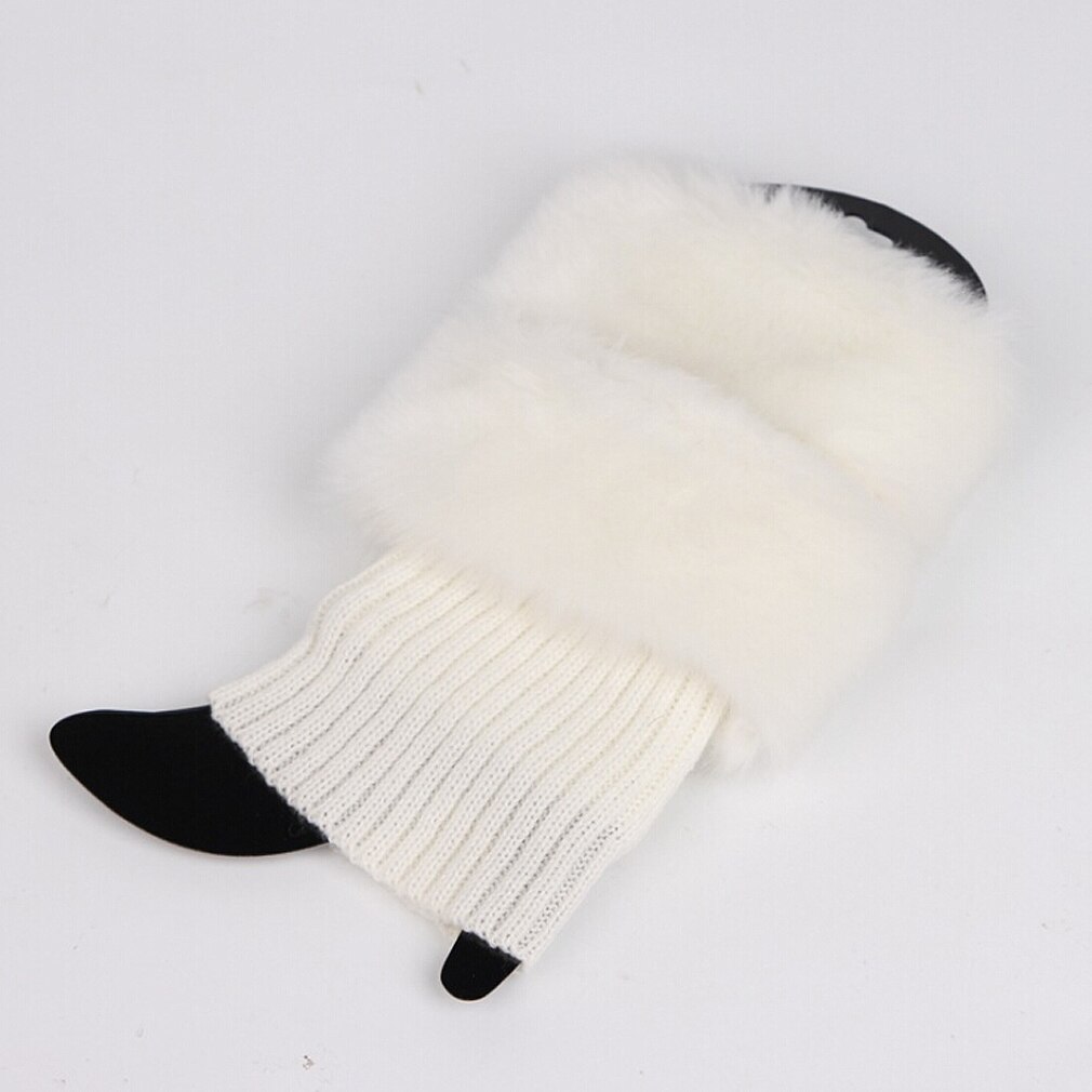 Gebreide winterlaarzen voor dames, gebreide laarsjes met bont, sokken, beenwarmers, warme sokken voor laarzen met bont, beenwarmers 20 cm