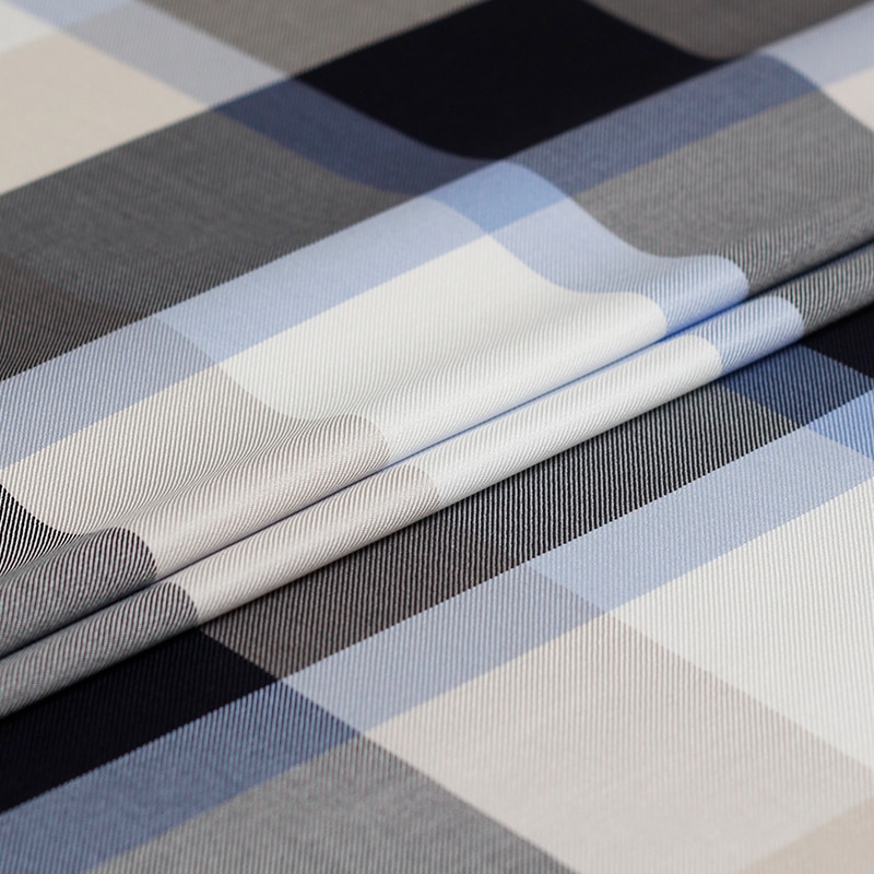 Pearlsilk Japanischen Plaid Garn Gefärbt Wolle Dünne Glatte Stoffe Bekleidungs Materialien Herbst Frauen Hemd NäHenne Tuch