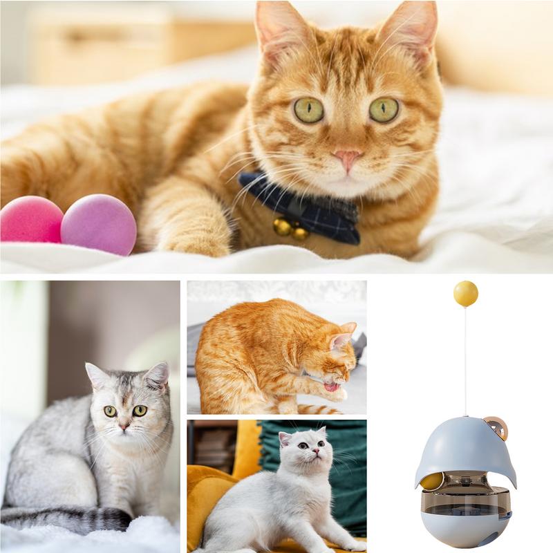 Cat Treat Dispenser Toy Kitten Snacks Temptation Ball Cat Treat Dispenser Cat Treat Feeder Toy With Catnip Balls For