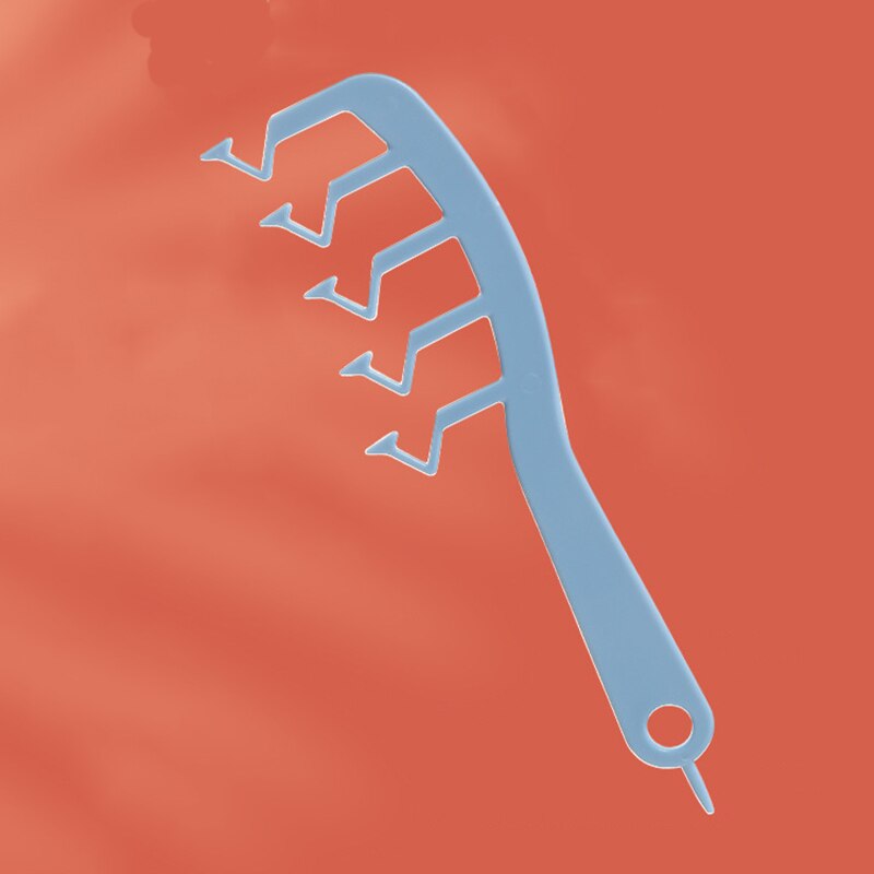 Hair Fluffy Comb Hair Style Comb Instant Hair Volumizer Curly Fluffy Hair Styling Comb Hair Slit Cover Z-Shape Combing Brush: Blue