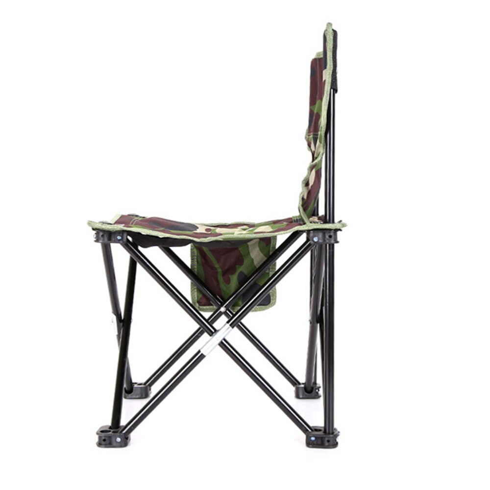 Silla plegable de camuflaje a la , silla para pesca al aire libre, portátil e informal, pequeña, con patrón aleatorio