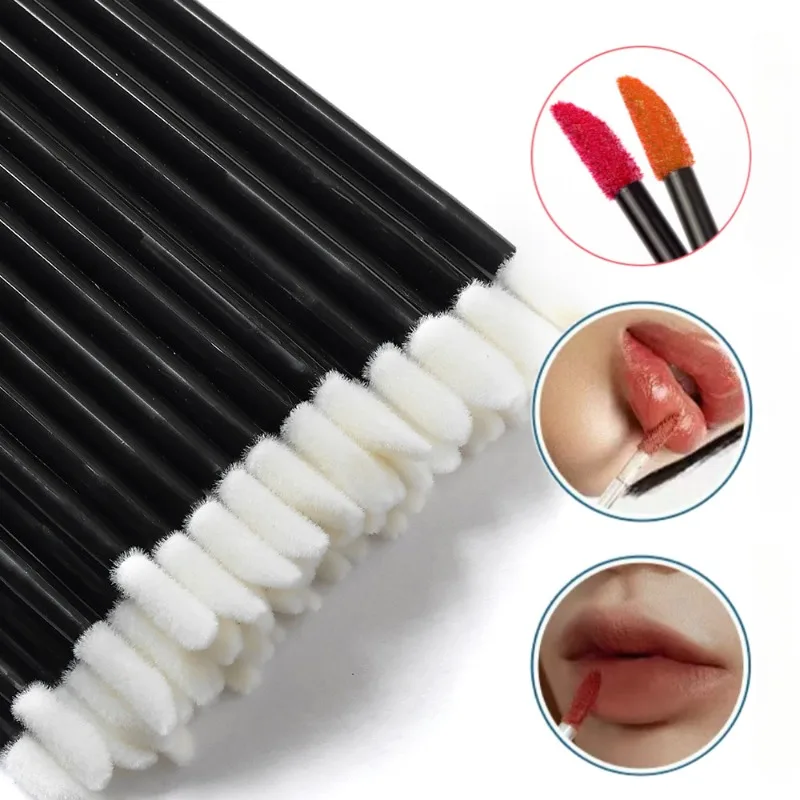 Jednorazowe pędzelki robić ust robić makijażu, szminki, błyszczyka, aplikatory, aplikatory robić cieni robić powiek, zestaw pędzli robić blendowania, narzędzia kosmetyczne 5 50 100 szt.