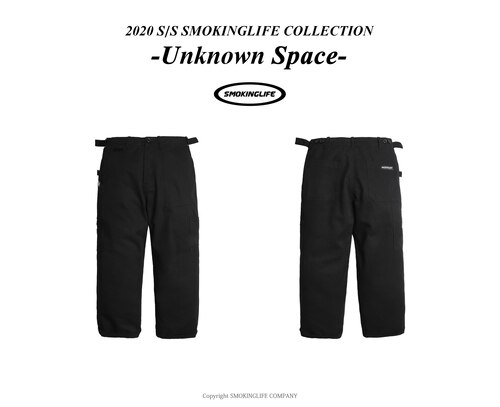 Cargobukser med flere lommer mænd streetwear løse lige afslappede baggy pants herre lærredsbukser med brede ben arbejdsbukser: L / Sort