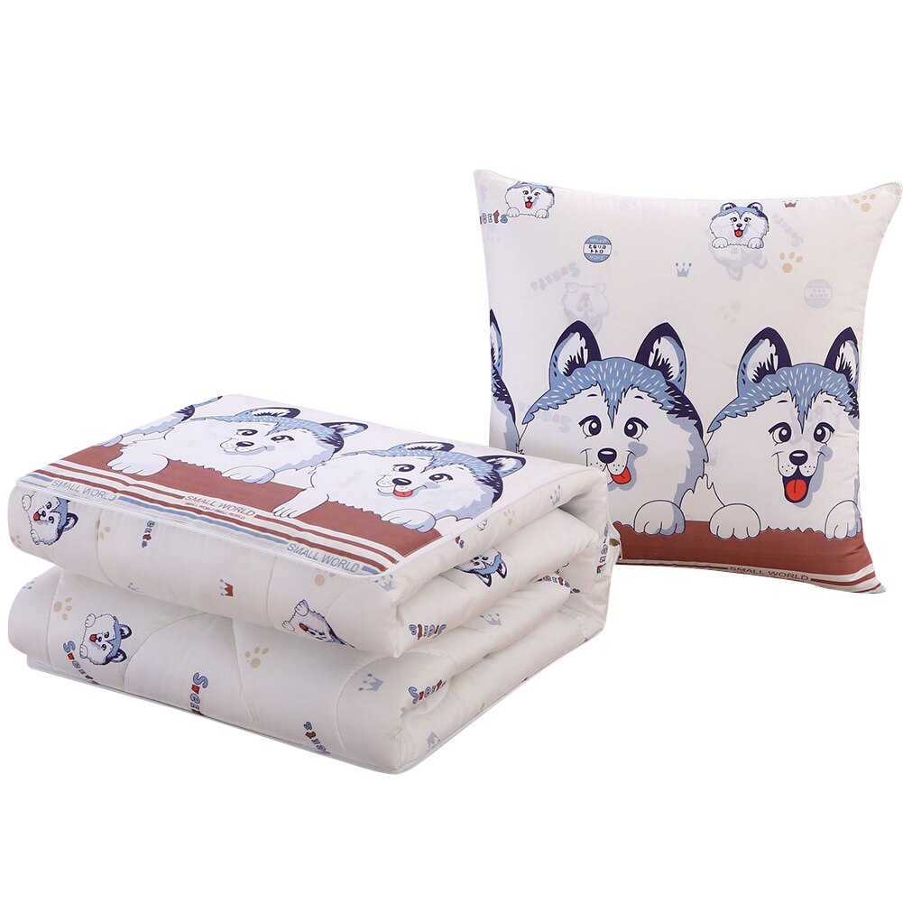 2 in 1 slaapdeken zachte comfortabele opvouwbare deken kussen quilt met rugkussen huisdecoratie bj: 10