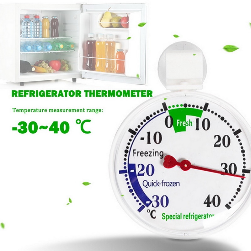 Gran esfera redonda termómetro del congelador del refrigerador temperatura Monitor indicador nevera de refrigeración de temperatura