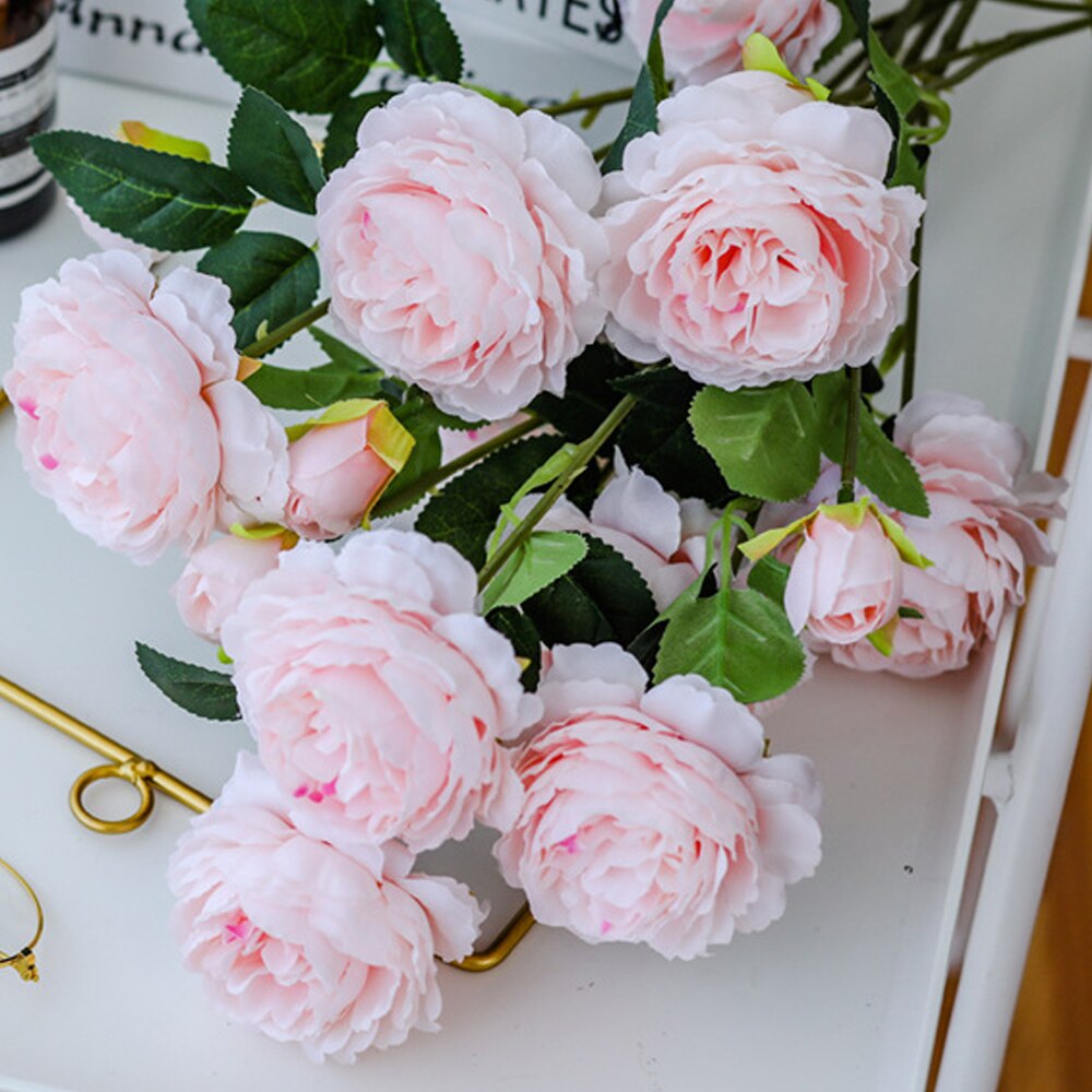 Kunstbloemen Kunstbloemen Pioen Kunstmatige Bloemen Boeket Voor Decoratie 6 Kleuren