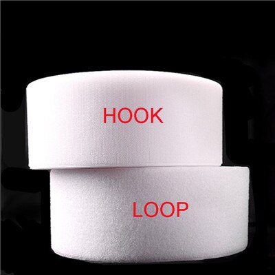 Velcros – bande de fixation velcro sans adhésif, 10CM, bande de fixation magique pour Couture, sangle Velcroing, vêtements, accessoires de Couture: white hook add loop