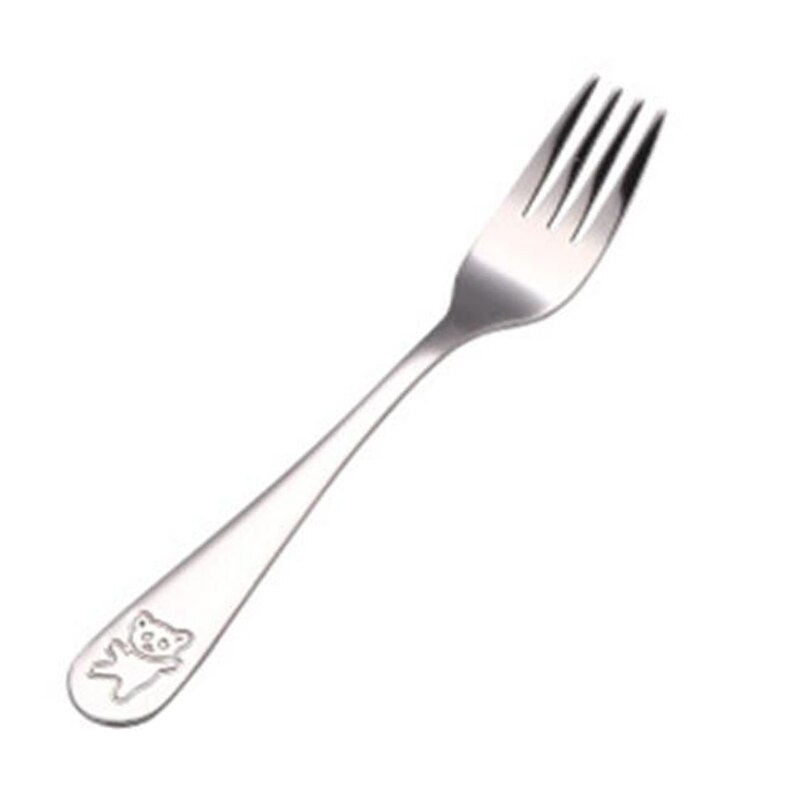 Baby Gadgets Tableware Set Children Utensil Stainless Steel Toddler Dinnerware Cutlery Cartoon Infant Food Feeding Spoon Fork: Fork