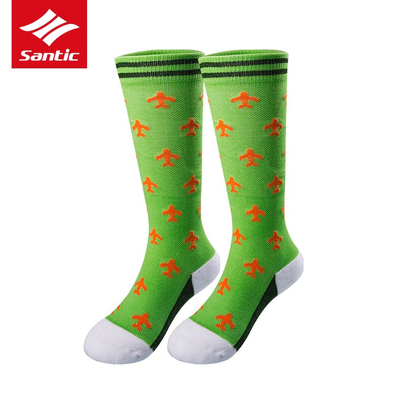 Santic Profrssional niños Balance Bike medias transpirables encantadores calcetines de ciclismo niños niñas calcetines de seguridad deporte 4 colores: Green