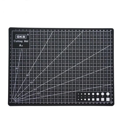 A4 Cutting Mats Pvc Rectangle Grid Lines Self Healing Cutting Board Tool Fabric Leather Paper Craft DIY Tools Plate Pad: black