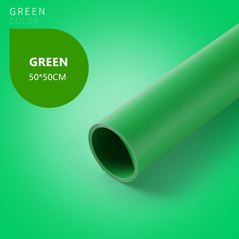 50*50cm Solid Color Photography Backdrop PVC Background Photo Backdrops Paper Waterproof Anti-wrinkle For Studio Photo Shooting: Green