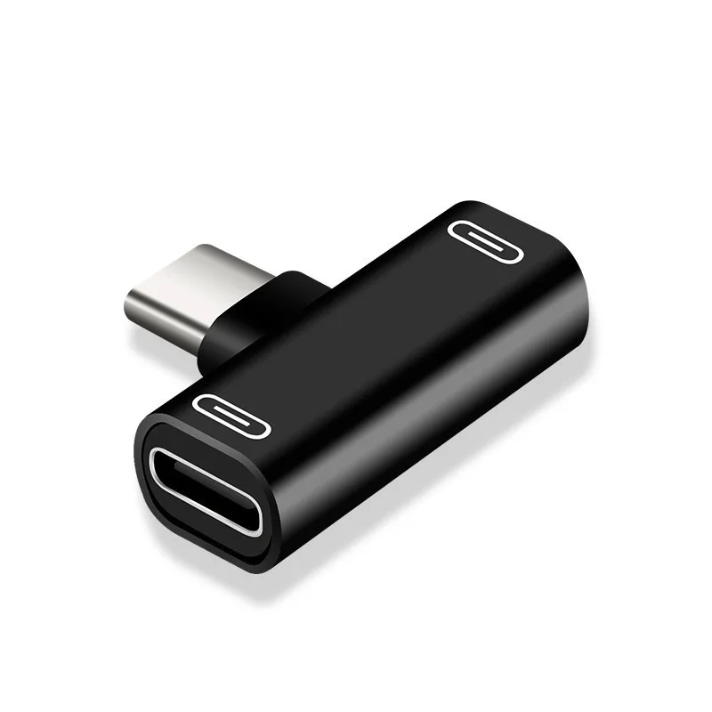 Usb-c-splitter typ-c-hane till dubbel typ 1 2 in -konverterare för telefon, hörlurar typ-c-port