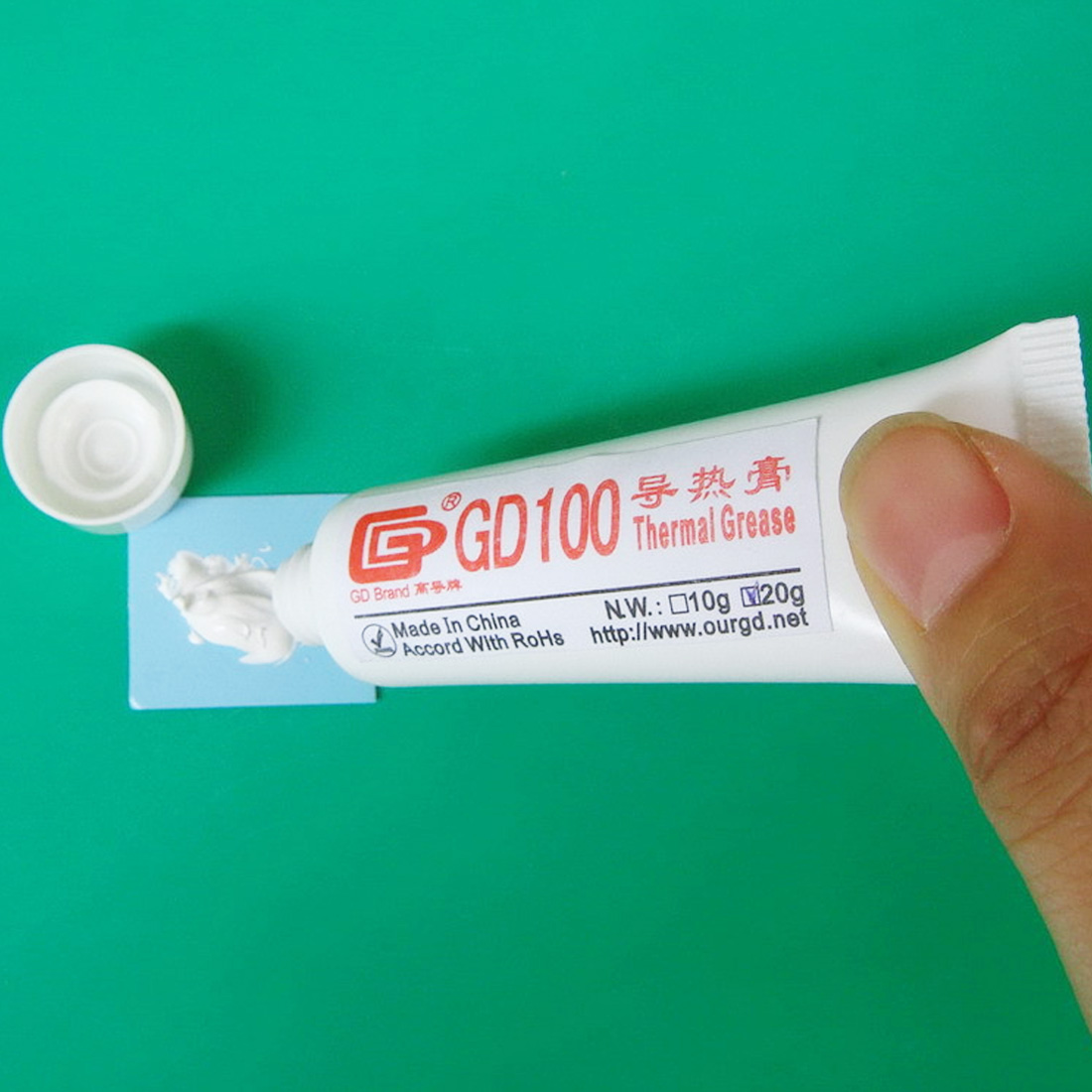 NOYOKERE graisse thermique GD100 dissipateur thermique plâtre avec adhésif blanc poids Net 20 grammes