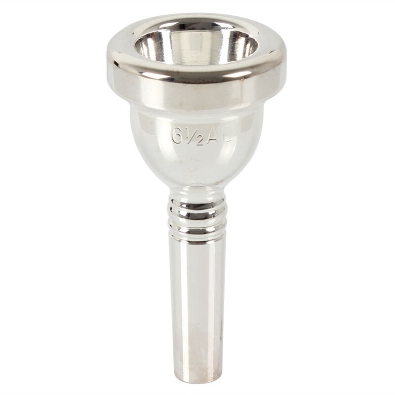 2 stuks zilveren trombone mondstukken , : 1 stuks 12c kleine schacht trombone mondstukken & 1 stuks grote handgreep beginners alt trombone mondstukken