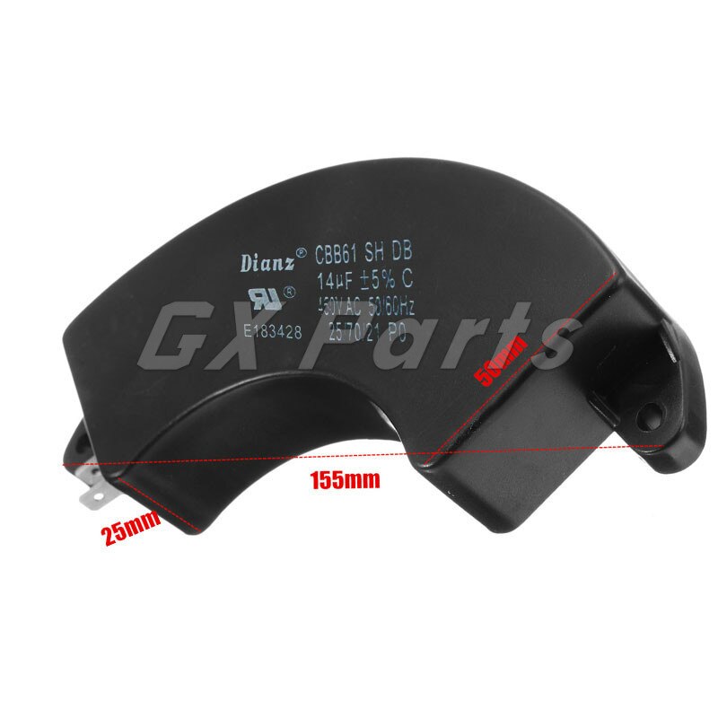 450VAC 12uF Run Capacitor CBB61 50/60Hz 25/70/21 Half Moon