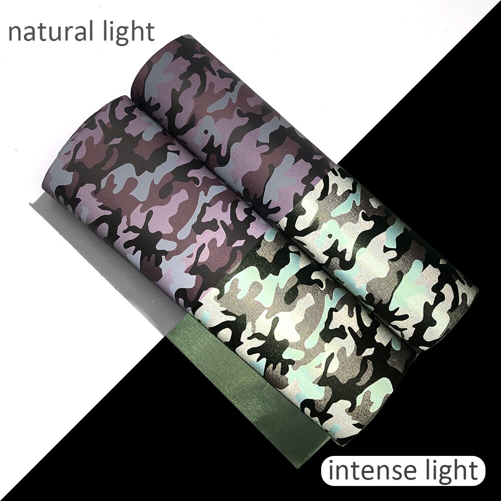 30*140cm Camouflage Reflective Sliced Faux Leather Artificial Synthetic Leather Fabric, DIY Sewing Garment HairBow Bags,1Yc10274: 1097198014