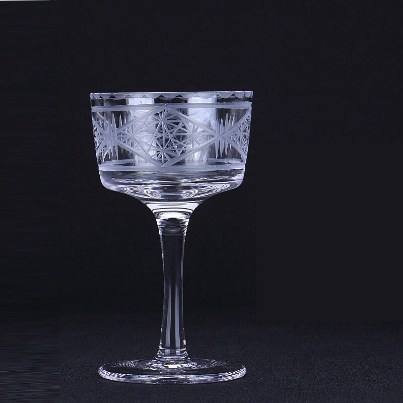 Europa krystallglass vinglass martini glass håndlaget krystall utskåret cocktail kopp dessert kopp beger vin kopp bar drinkware: M03