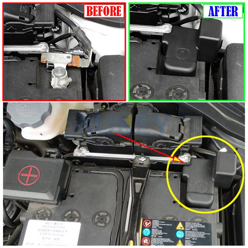 For Hyundai Elantra Avante AD Engine Battery Anode Negative Cable Terminal Lid Cover Stickers Shell Non-flammable