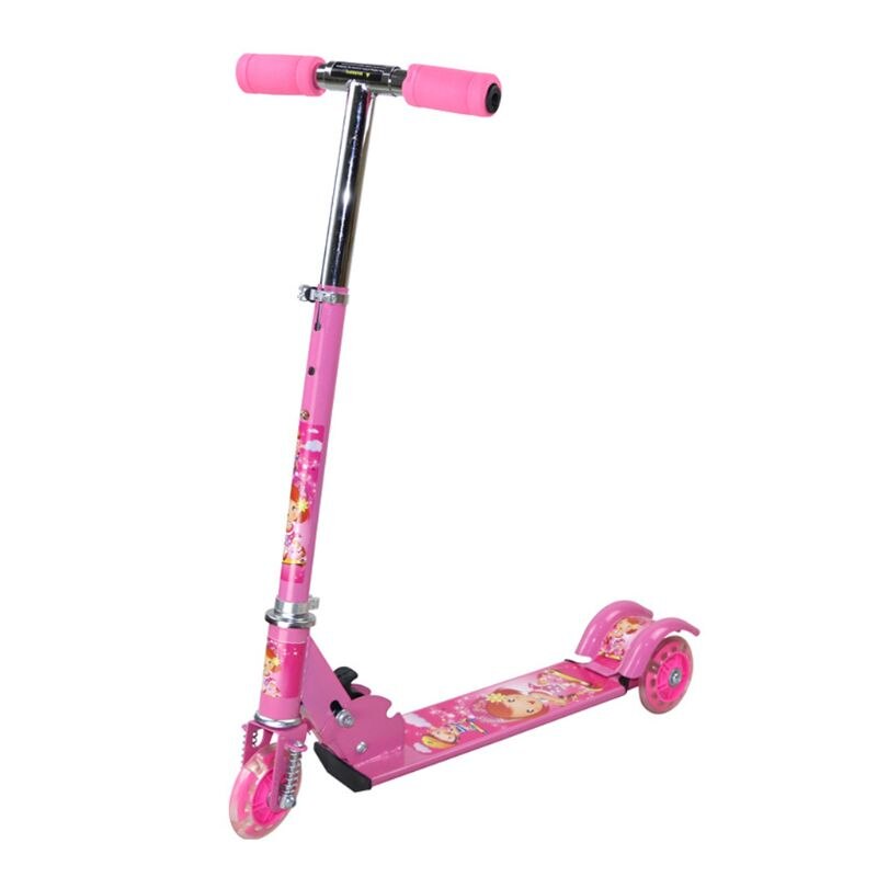 Shop. Kind Scooter Met Knipperende Wielen Verstelbare Hoogte Vouwen Outdoor Skateboard