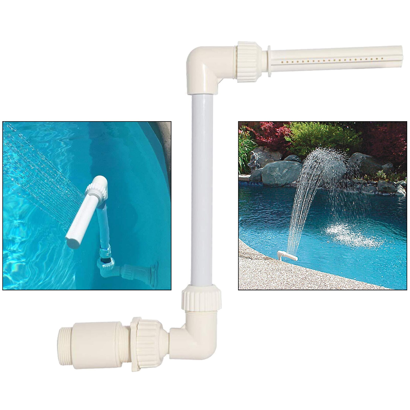 Pool Fountain Fun Water Sprinkler Above &amp; Inground Swimming Pool Waterfalls Spray Pond Decor