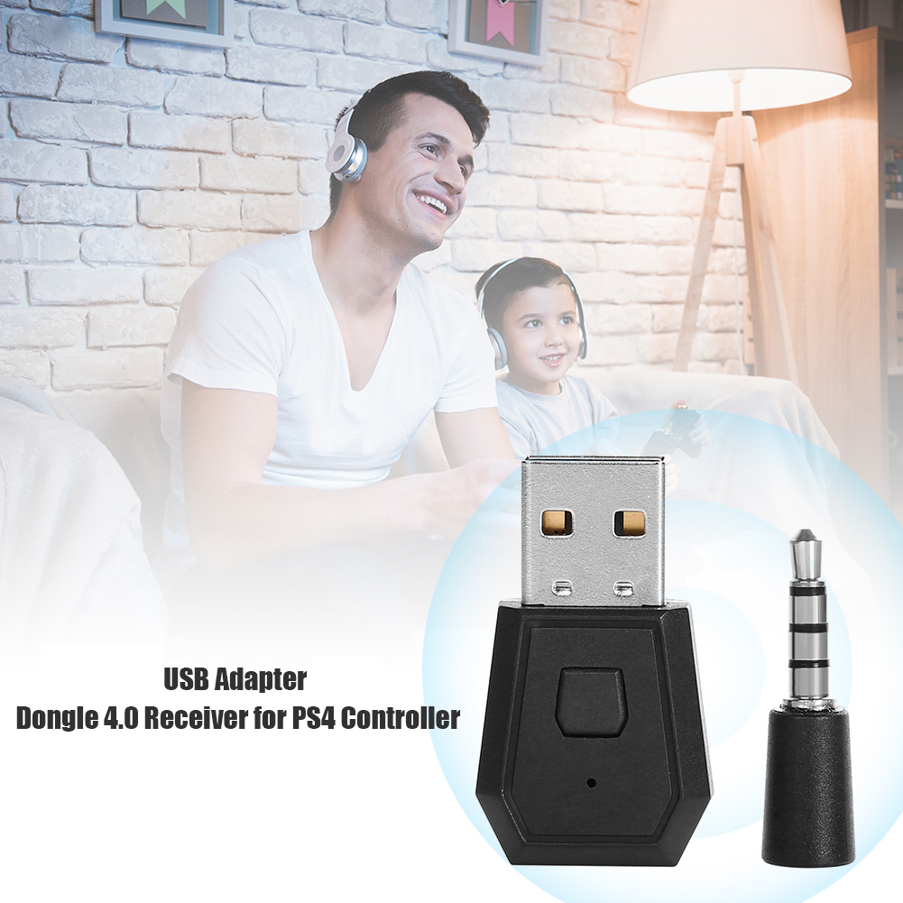 Adaptador inalámbrico compatible con Bluetooth para consola PS4, receptor de sonido USB 4,0, 3,5mm, accesorios de mando