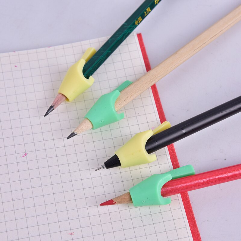 2Pcs Tools Two Finger Pencil Holder Ergonomic Non-toxic Writing Aid Grip Silicone Grip Soft Training Posture Correction Children