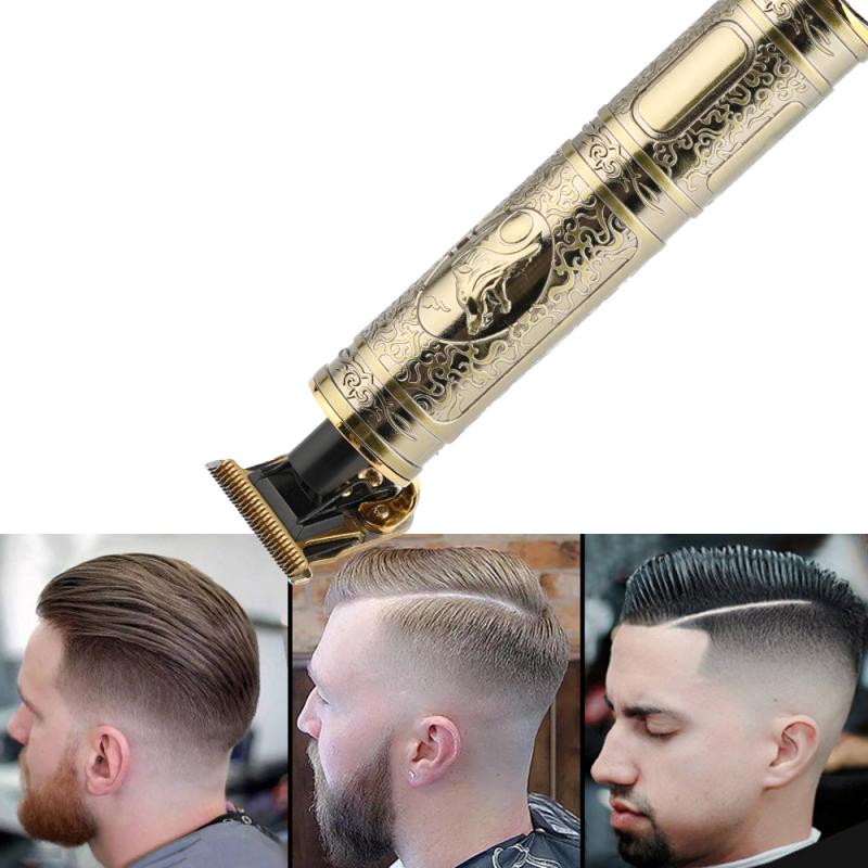 Profession Hair Trimmer Rechargeable Electric Hair Clipper Cordless Cutting T-Blade Wolf Head Trimmer Set Hair Cutting Machine