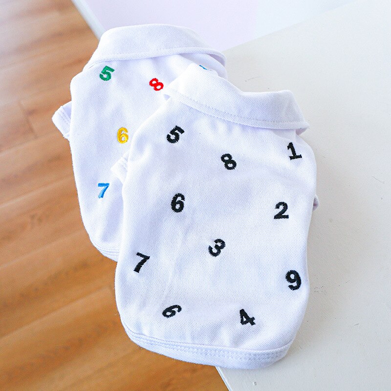 Simple Dog Shirts Small Dogs T Shirts Summer Cat Puppy Dog Clothing Apparel Pomeranian Bichon Poodles Yorkie Chihuahua Costume