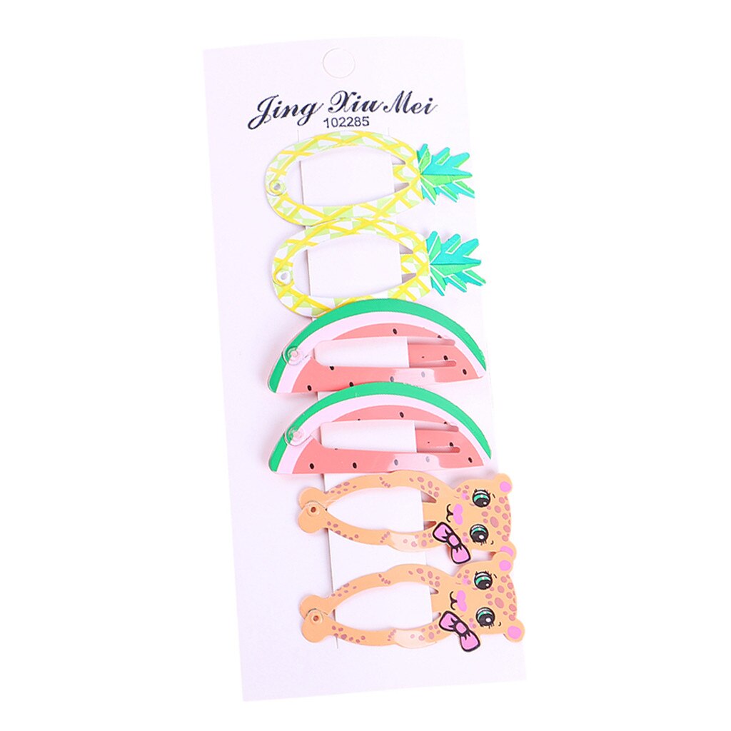 #30 dzieci niemowlę dziewczynek owoce w stylu kreskówki Hairclip szpilka Barrettes nakrycia głowy zestaw dziewczynek kreskówka Hairclip akcesoria dla dzieci: E