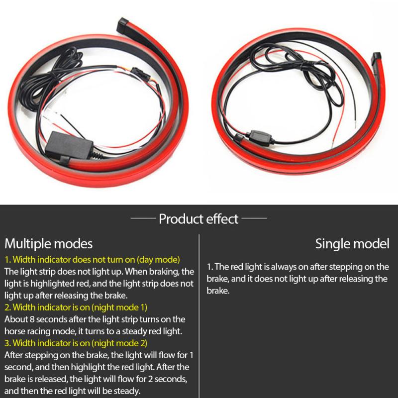 Auto High Mount Brake Stop Lights 90cm Light Bar Accessories Car Styling High Additional Brake Lamp Warning Turn Signal LED