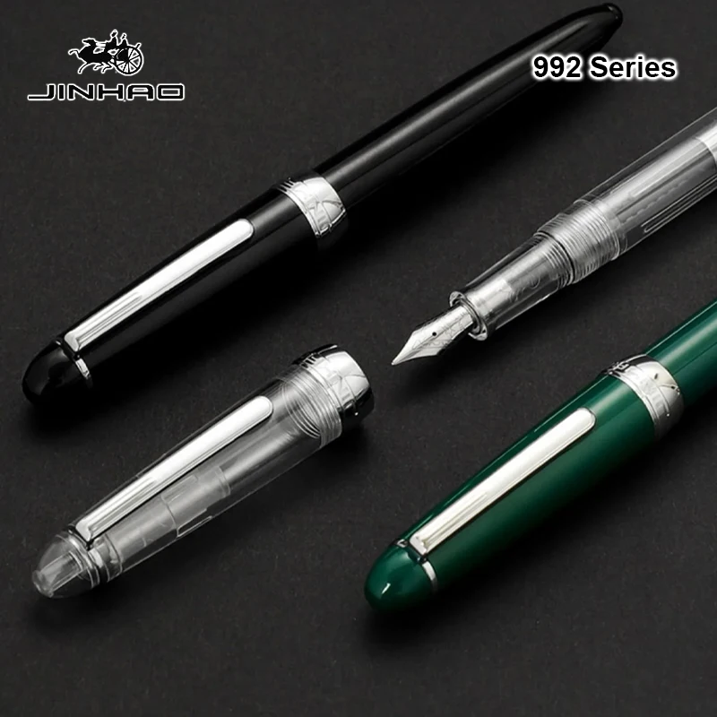 Jinhao 992 pióro wieczne luksusowe pióro eleganckie pióra robić kaligrafii przezroczysty kolor pisanie biuro szkolne artykuły papiernicze