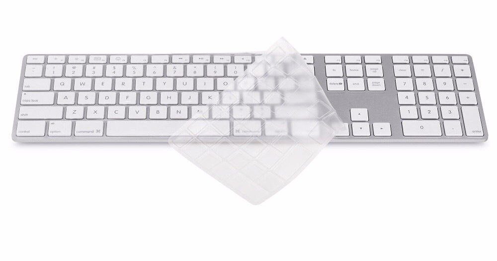 High Clear TPU Full Size keyboard Cover Skin For Apple Keyboard A1243 MB110LL/B with Numeric Keypad Wired USB for iMac old G6