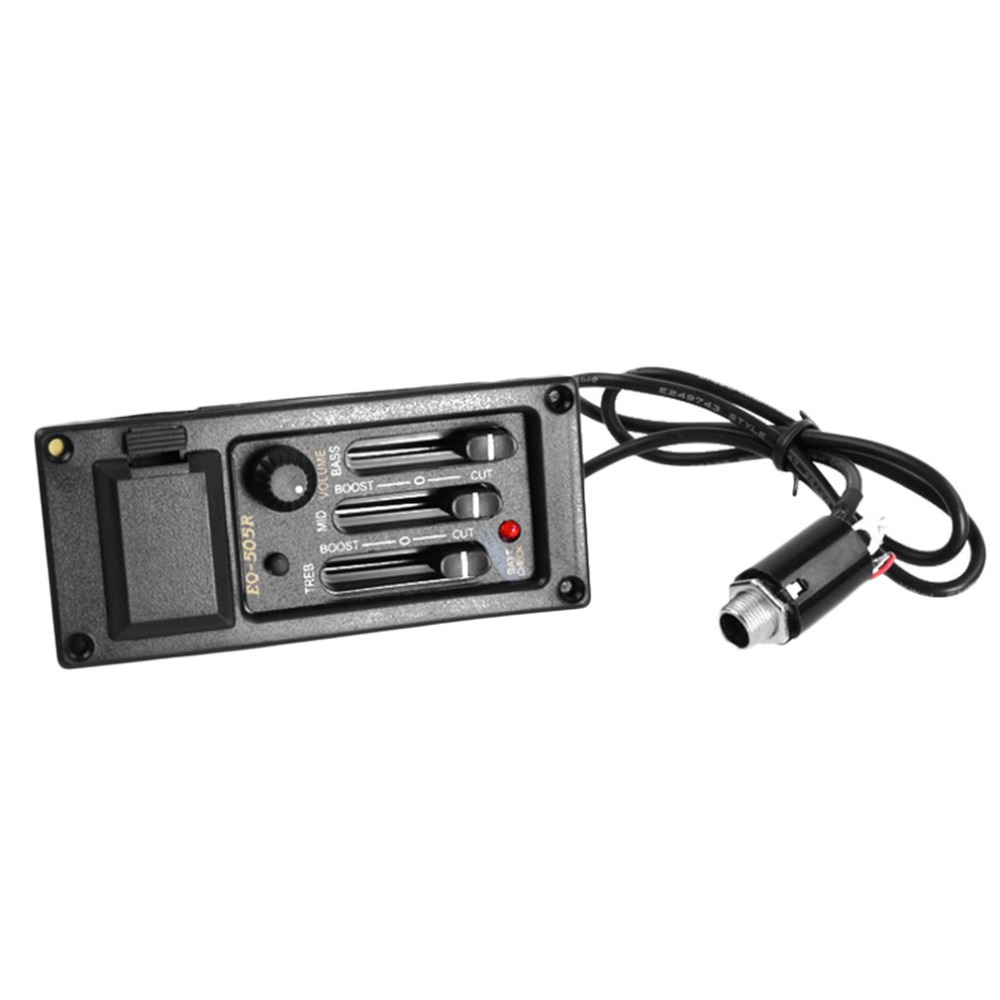 Égaliseur Préamplificateur Pour Guitare Acoustique 3 Bandes EQ-505R Avec Sortie 6,5 Mm, Capteur De Guitare Noir, Pièce De Guitare  18