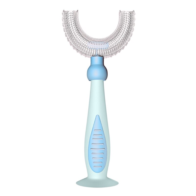 Gxmb Kids U Vormige Tandenborstel Met Siliconen Borstelkop Massage Tandenborstel Hele Mond Tanden Reinigen Voor Kids 2-12 jaar Oud: BL-S