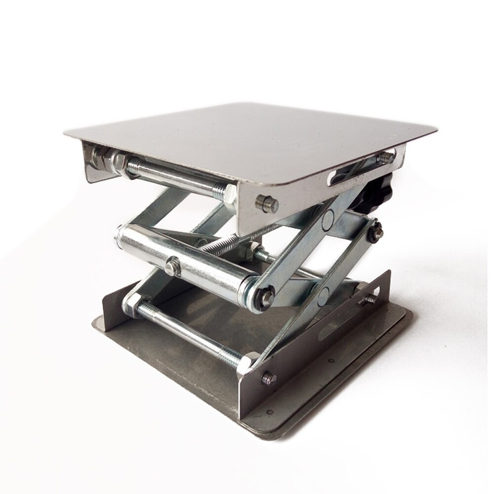 Laboratory Manual Lift Platform Manual Height Adjustable Lifting Table 100*100mm: Stainless steel