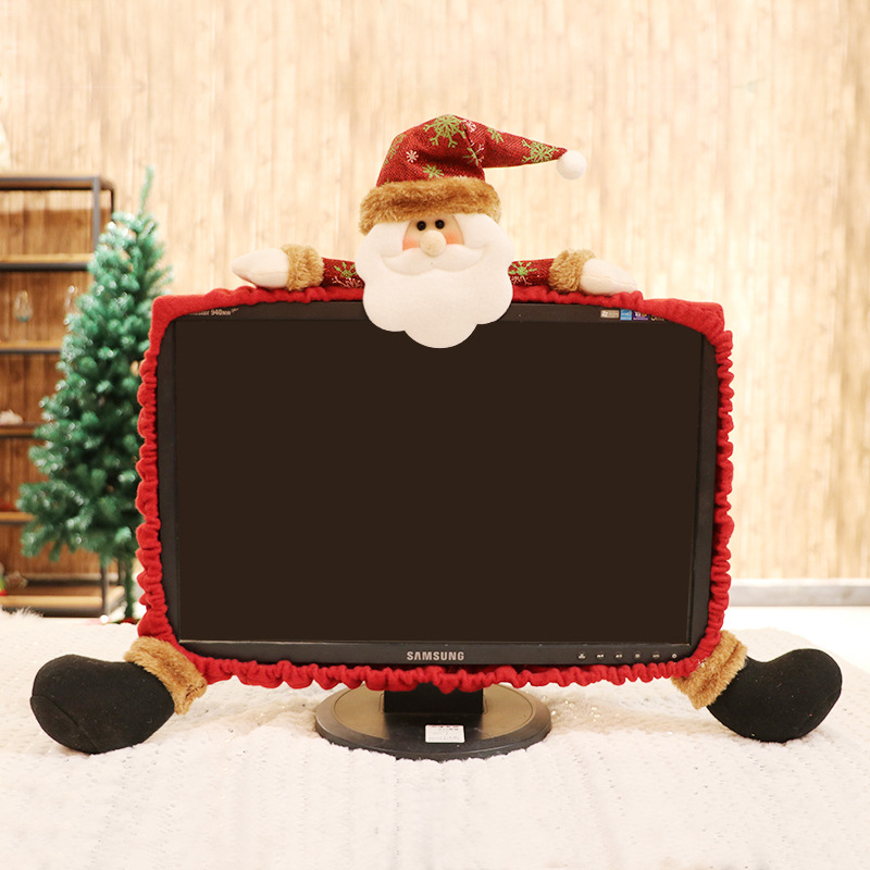 Ozdoby świąteczne robić domu elastyczne pokrowce na komputer osłona przeciwkurzowa na ekran komputera wesołych świąt