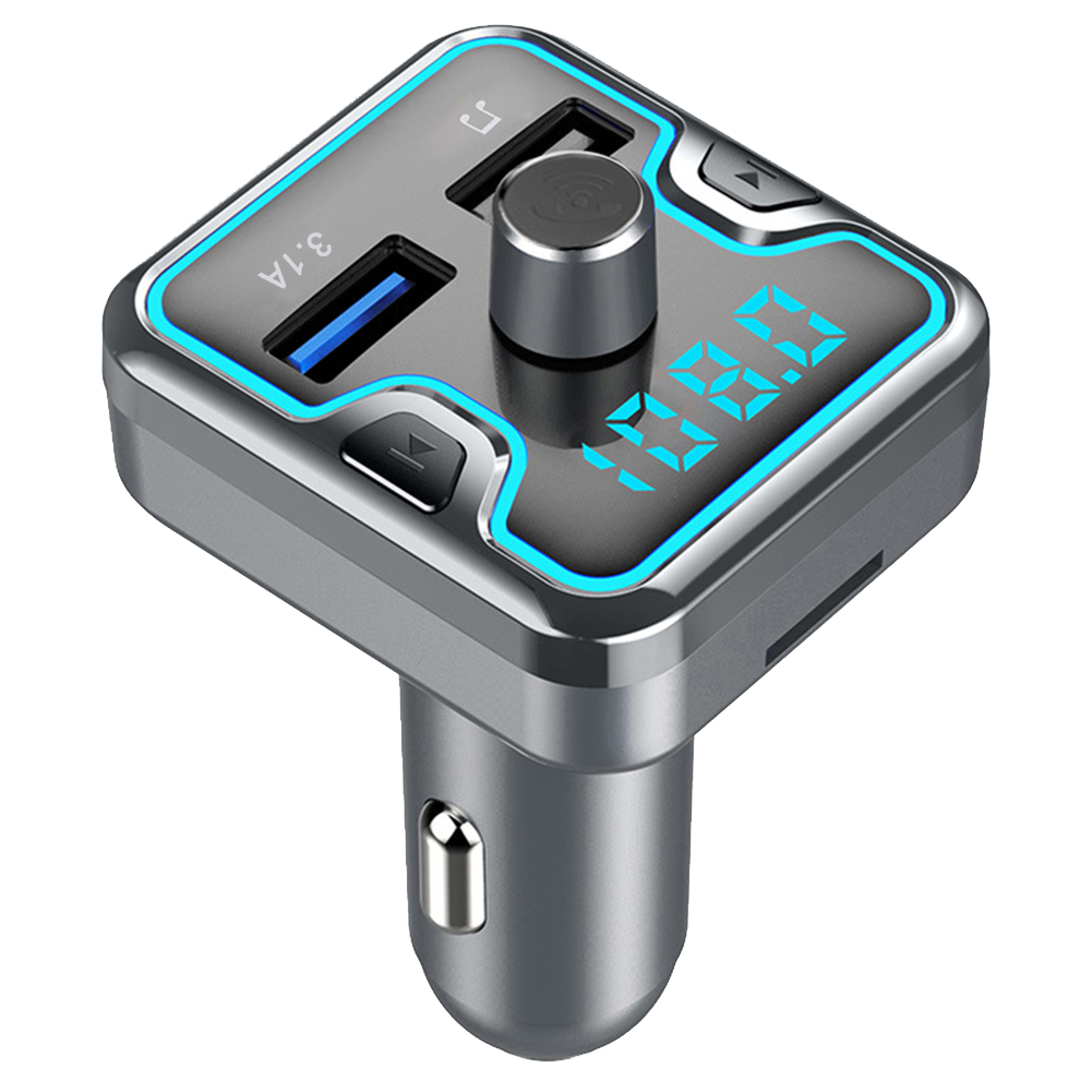 Bil bluetooth-kompatibel fm-sender trådløs adapter modulator bilradio  mp3 afspiller håndfri  qc3.0 usb oplader adapter