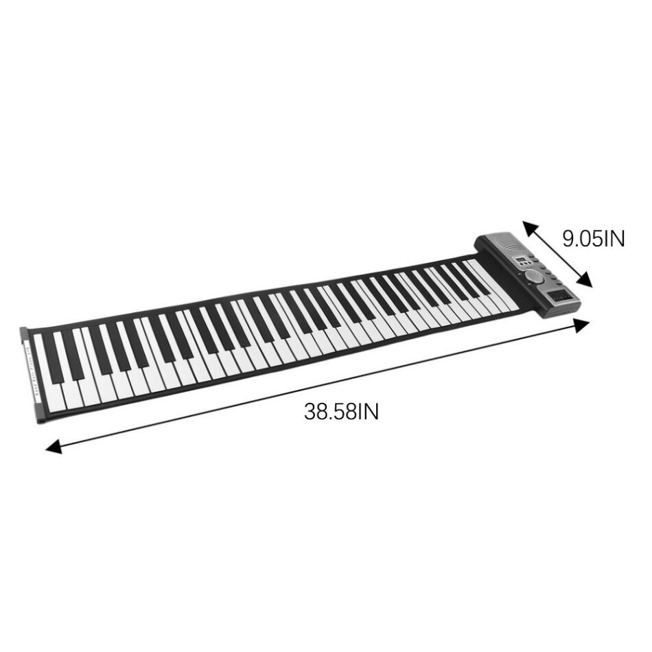 Timelytrust Electronic Piano 61 Key Foldable Piano USB MIDI Keyboard MIDI Controller Manual Electronic Piano Instrument