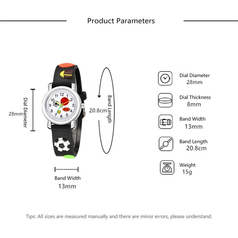 Kinderen Horloges 3D Relief Trend Mode Sport Kinderen Voetbal Patroon Quartz Horloge Voor Kerst Kinderen Dag