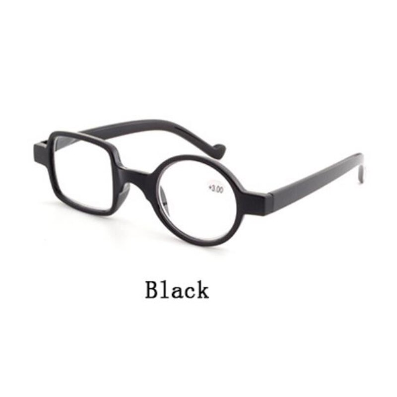 Irregular Reading Glasses Magnifier Women Men Round Square Presbyopic Spectacles Star Style Eyeglasses for Sight +1.0~+3: +200 / Black