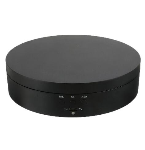 Fotografering 360 grader rundt automatisk roterende fjernkontroll automatisk dreieskive smykker display stativ for fotostudio skyting: Svart uten speil
