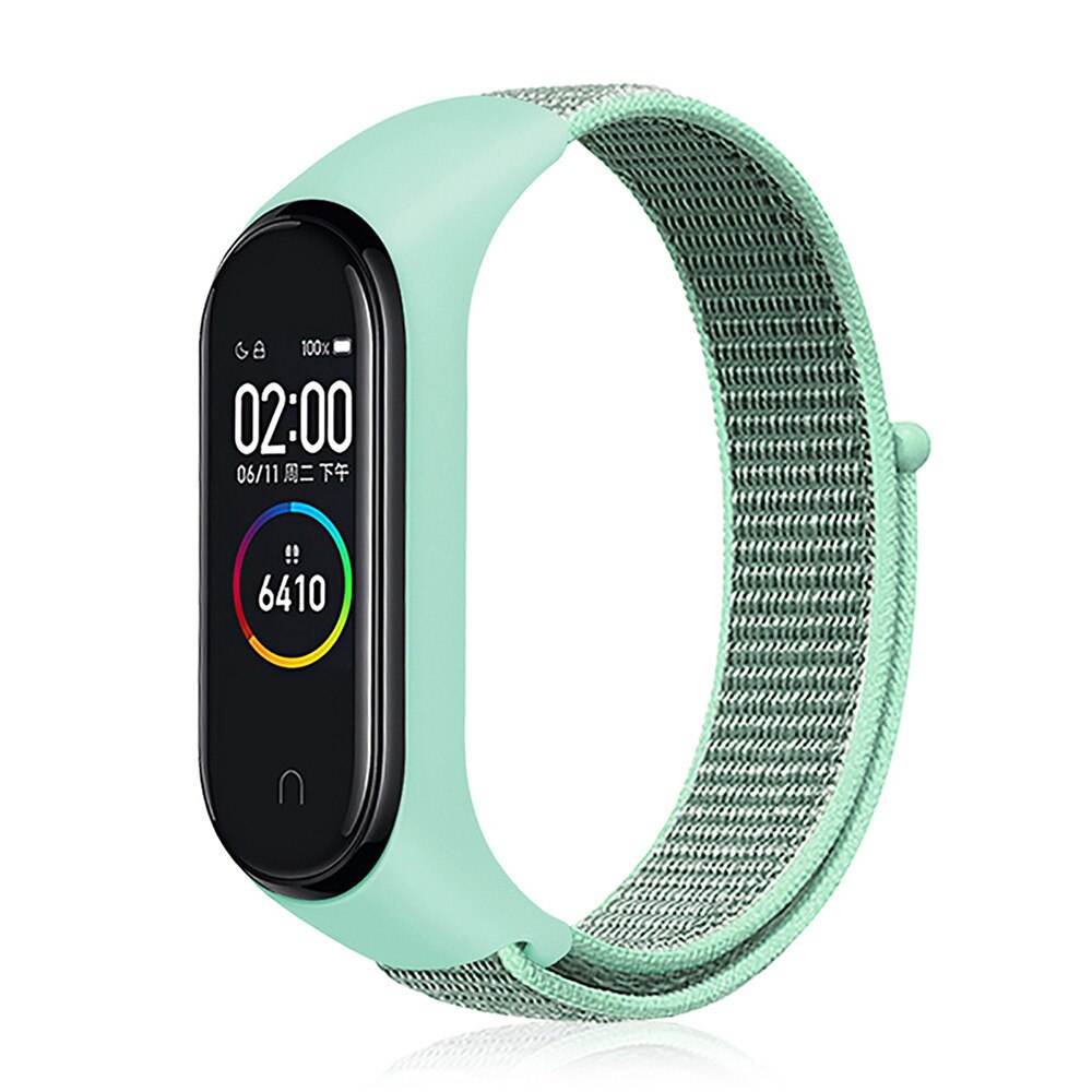 Intelligente Wristband M4 Smartband Impermeabile Misuratore di Pressione Sanguigna Monitor di Frequenza Cardiaca Fitness Inseguitore Del Braccialetto M4 Band Con Cinturino In Nylon: Cyan